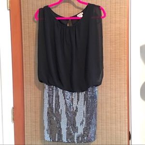 Rubber Ducky Prods Inc Black & Silver Sequin Dress